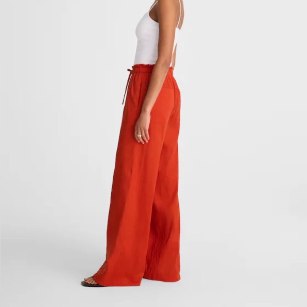 NWT / Madewell Raw-Edge Drawstring Pant - Picture 3 of 11